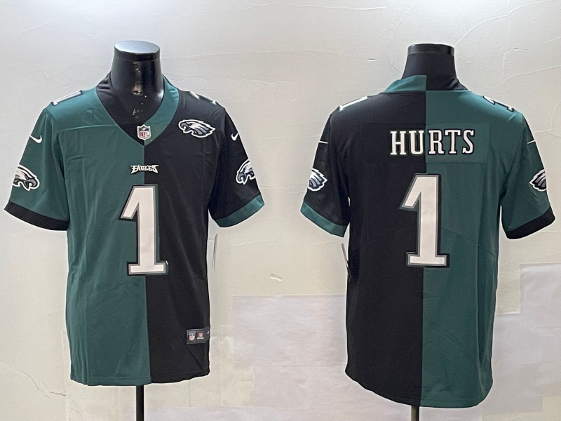 Men Philadelphia Eagles #11 Hurts black 2025 Nike NFL jersey style 010